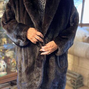 Women's Black Natural Authentic Mink Coat